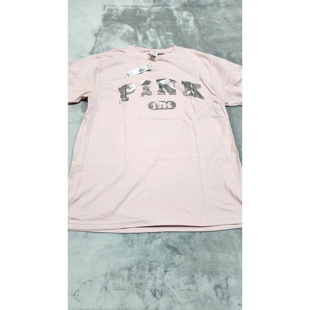 Victoria's Secret XS Pink Gossip Campus Cotton Tee NWT